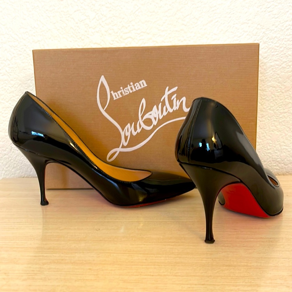 Christian Louboutin Piou Piou 85 patent calf heels